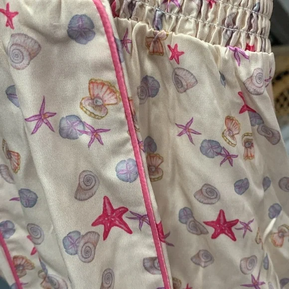 Anthropologie Morgan lane seashell pajama jogger pants size medium nwt - Picture 8 of 10